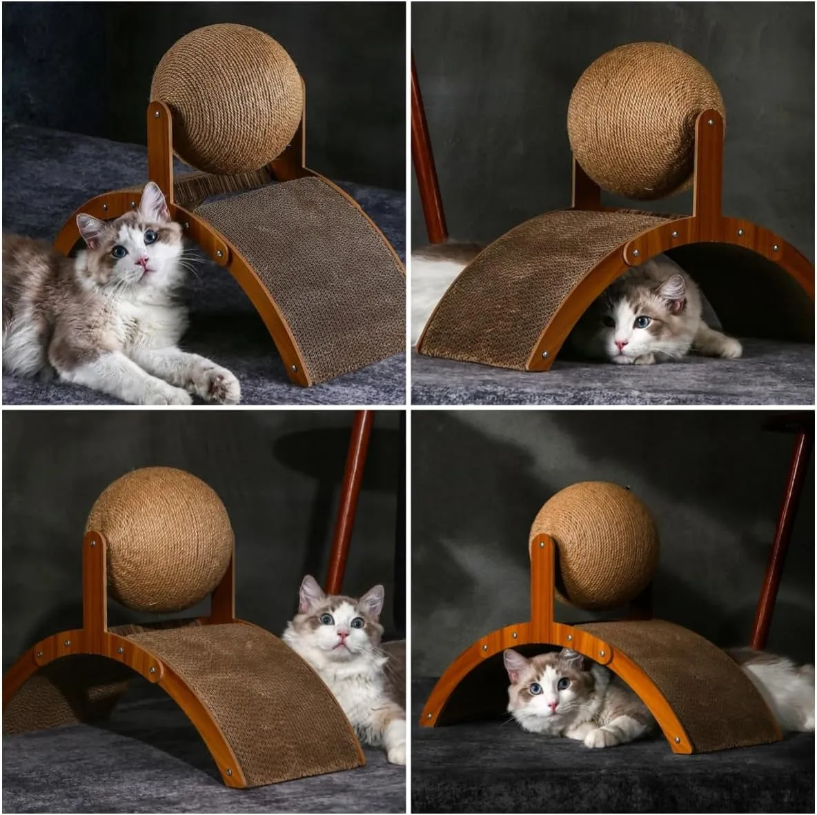 21.6'' Natural Sisal Cat Scratching Board with Ball