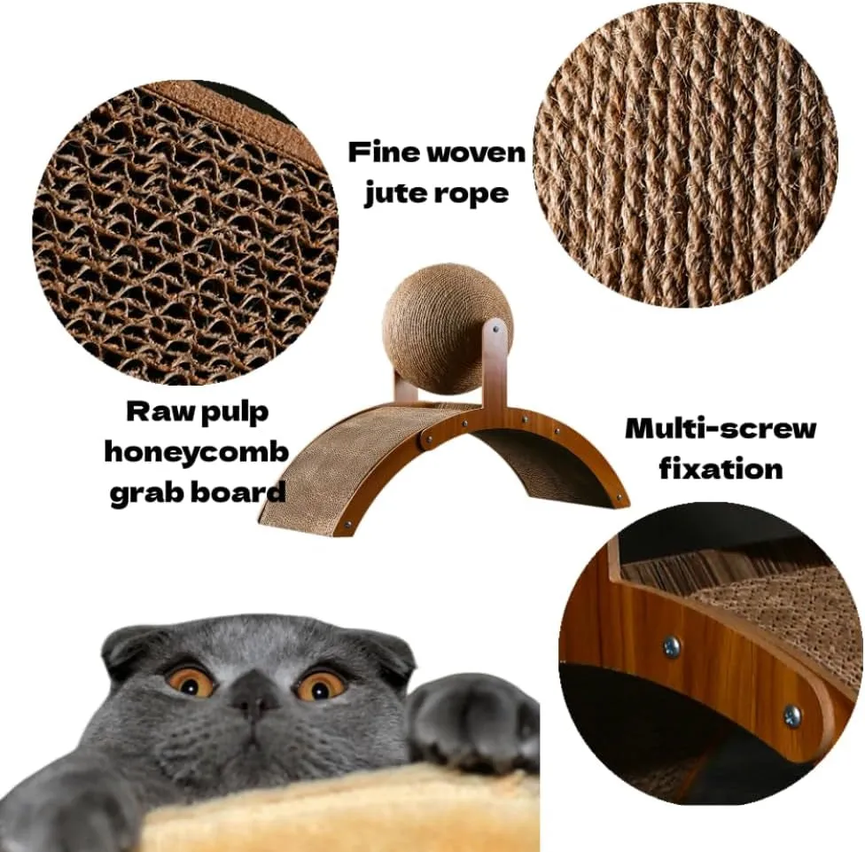 21.6'' Natural Sisal Cat Scratching Board with Ball
