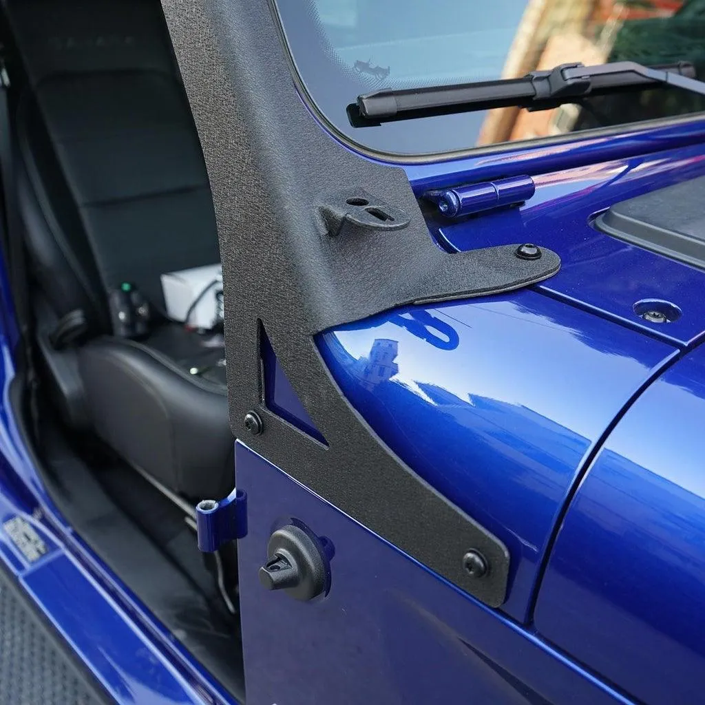 52" 5D Series LED Light Bars   4" Classic-SM Series Dual Row Spot Beam LED Pods Light   52" Straight Light Bar 2 IN 1 Windshield Mounting Brackets for 2018-2021 Jeep Wrangler JL
