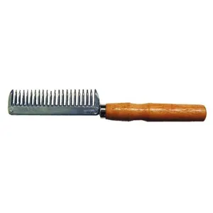 Aluminum Tail Comb With Wood Handle For Horses