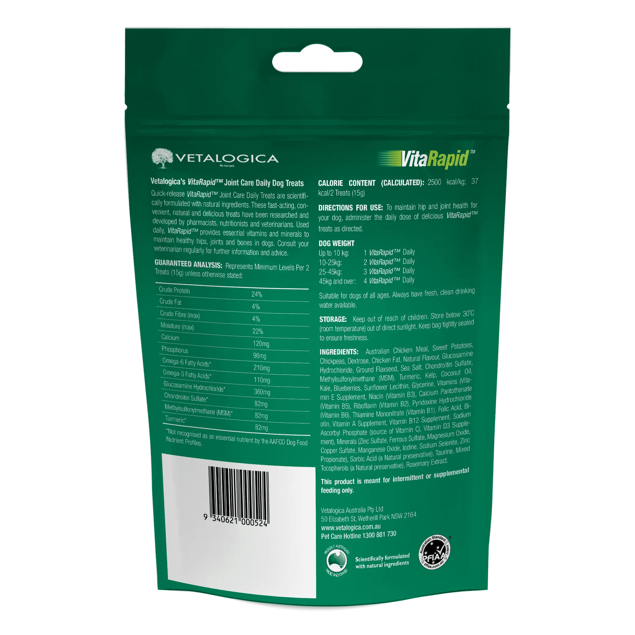 Bundle Pack of 4 x VitaRapid® Joint Care Daily Treats For Dogs - 210g