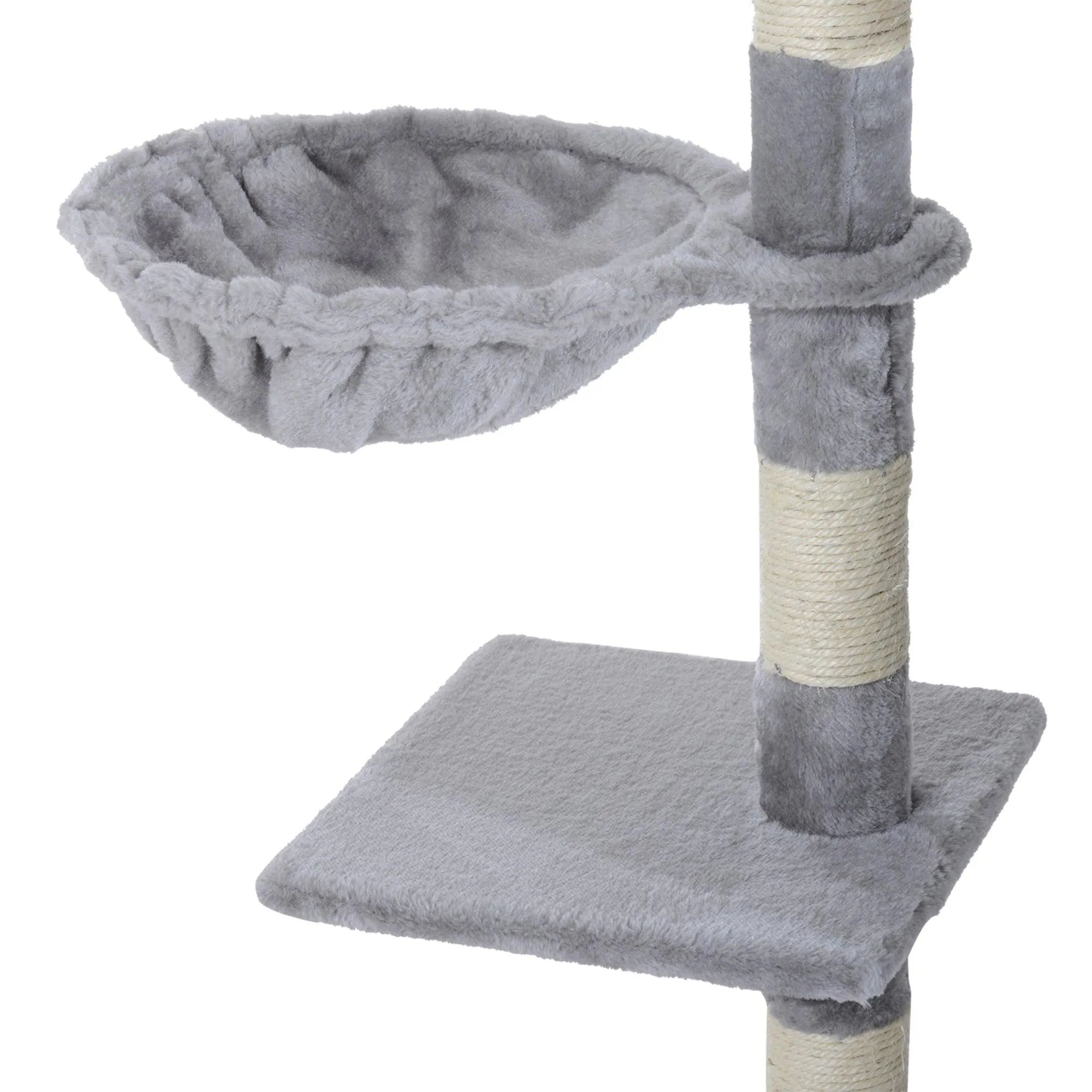 Cat Scratching Post Climbing Tower, 125cm, Grey