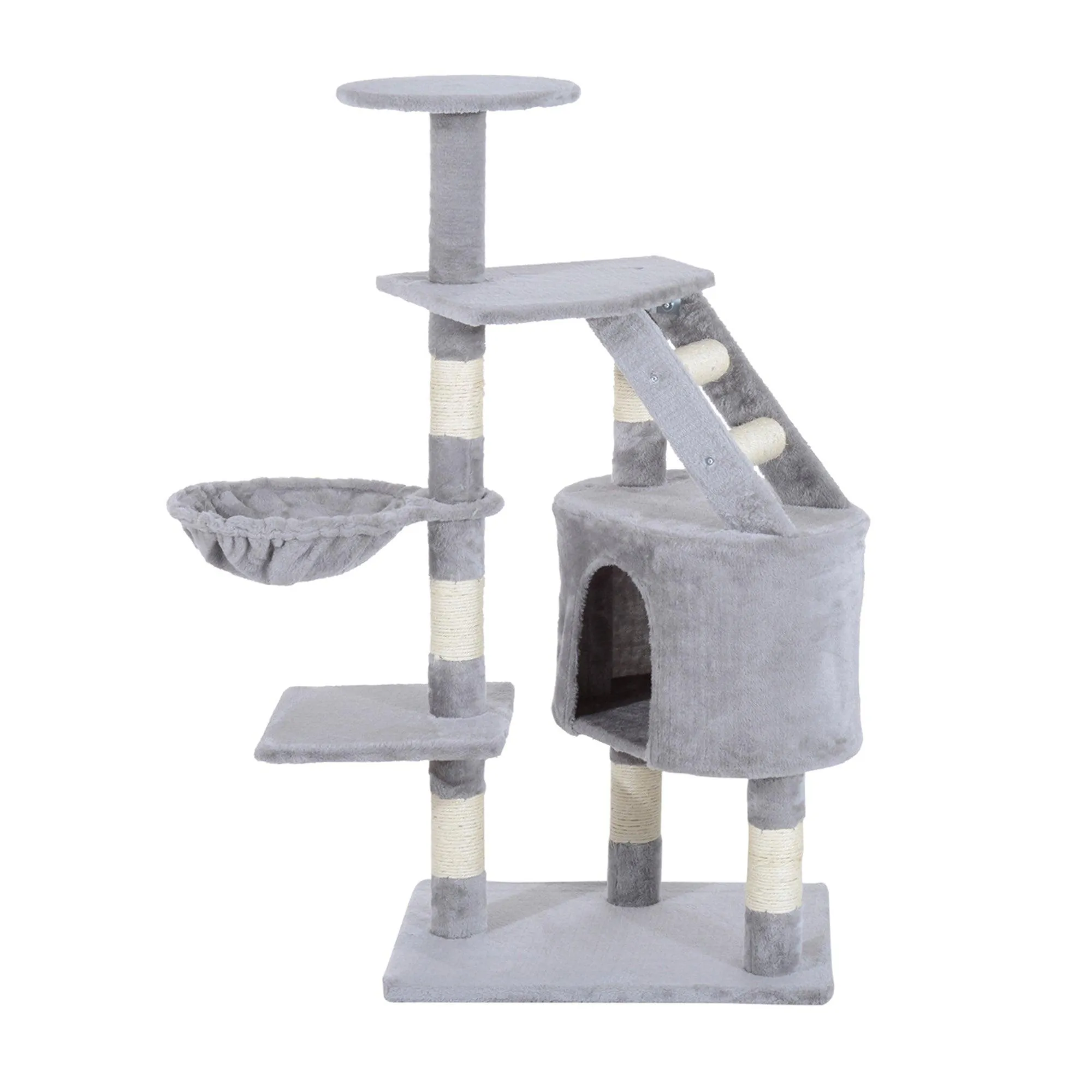 Cat Scratching Post Climbing Tower, 125cm, Grey