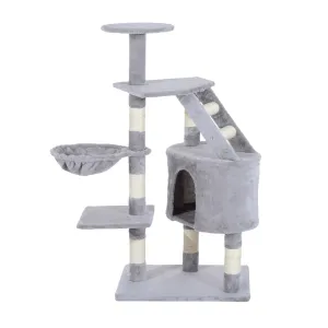 Cat Scratching Post Climbing Tower, 125cm, Grey