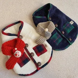 Checked Winter Clothes with Scarf