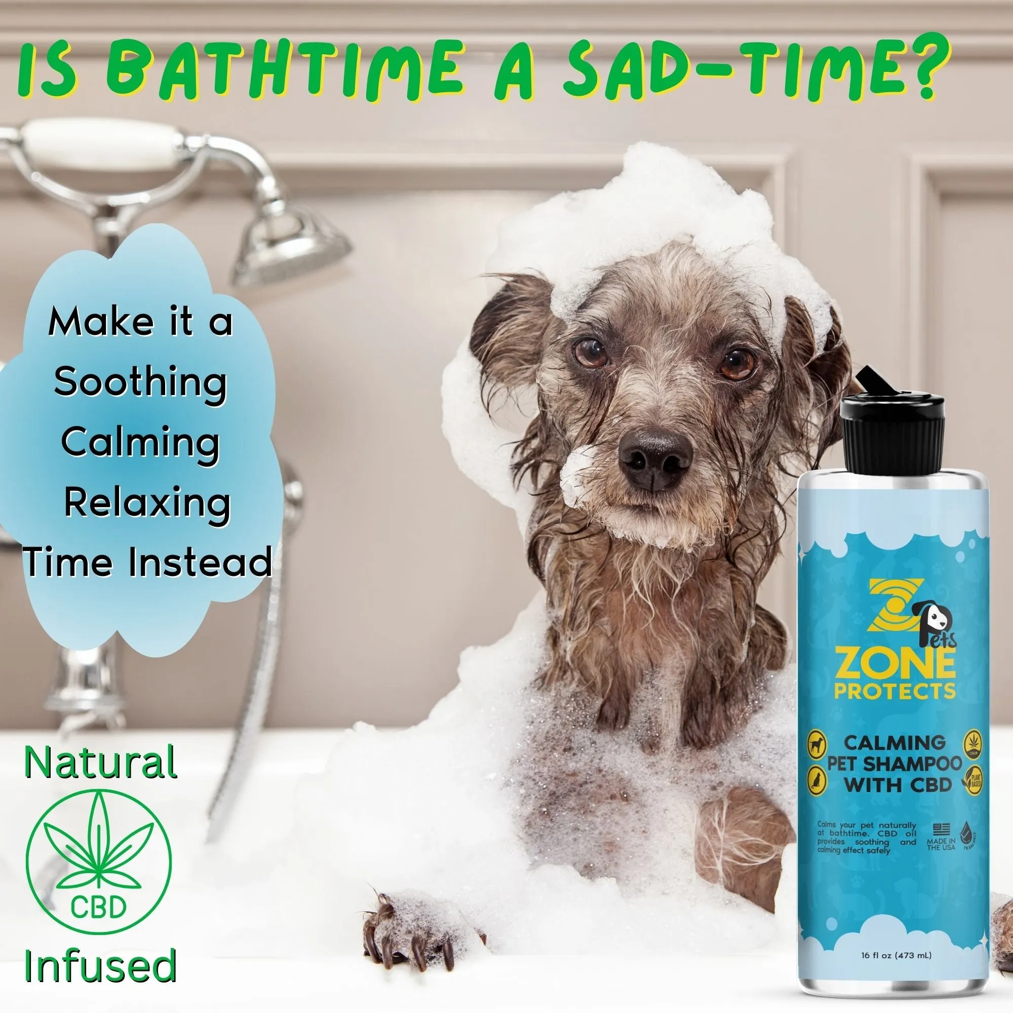 Chill-Ax Calming Pet Shampoo with CBD, 16oz