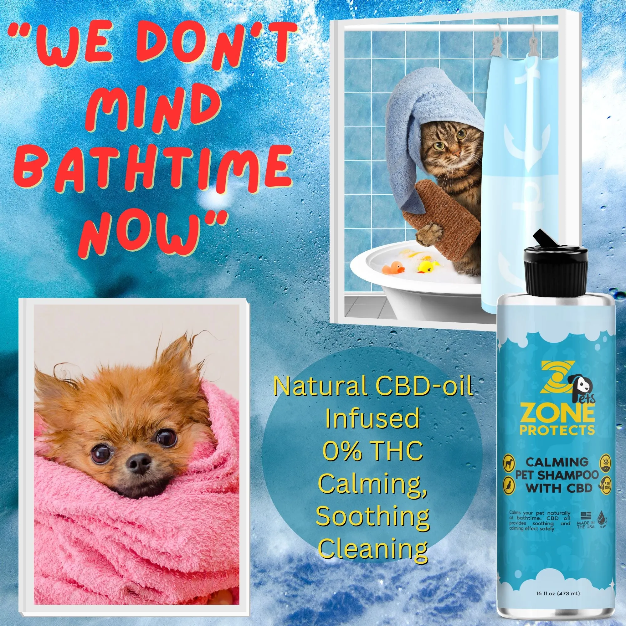 Chill-Ax Calming Pet Shampoo with CBD, 16oz