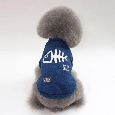 Cotton Fish Bone Pets Winter Clothes