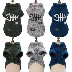 Cotton Fish Bone Pets Winter Clothes