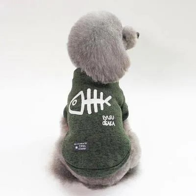 Cotton Fish Bone Pets Winter Clothes