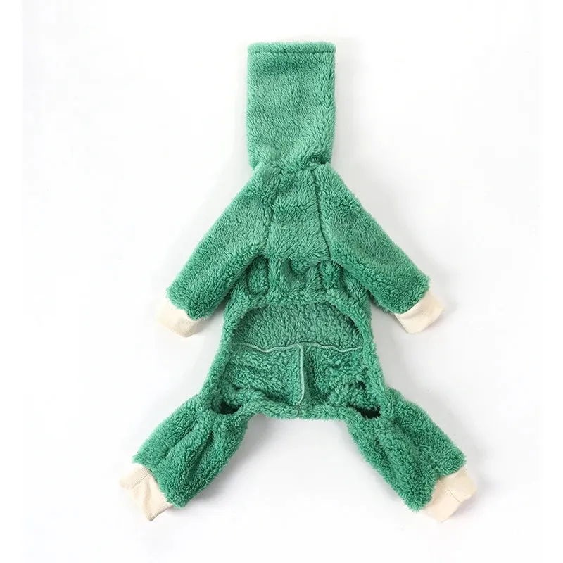 Green Christmas Italian Greyhound Clothes | Soft Warm Winter Puppy Clothes | Whippet Coat