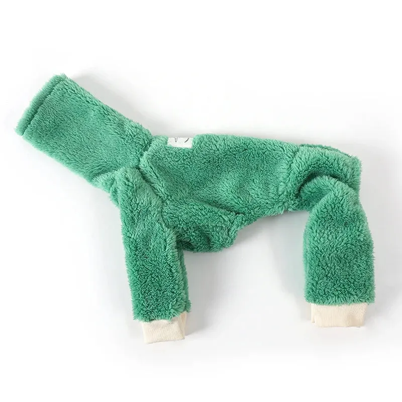 Green Christmas Italian Greyhound Clothes | Soft Warm Winter Puppy Clothes | Whippet Coat