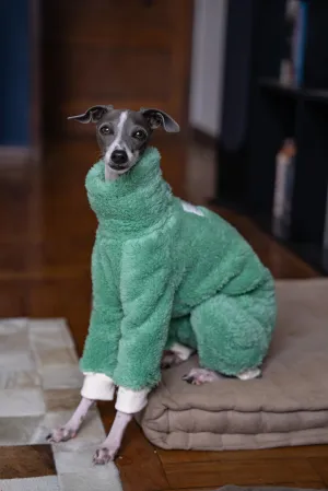 Green Christmas Italian Greyhound Clothes | Soft Warm Winter Puppy Clothes | Whippet Coat