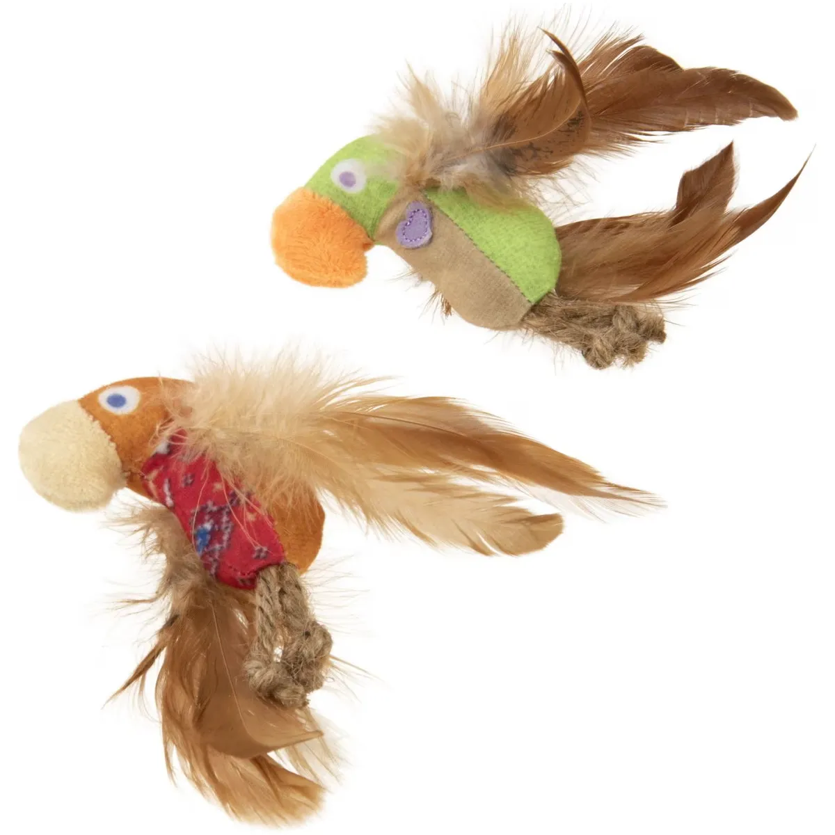 Instincts Cat Love Mates Feathery Plush HappyNip 2 Pack