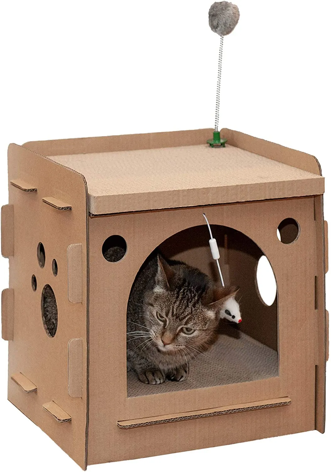 Multi-Level Cardboard Cat House W/ Catnip