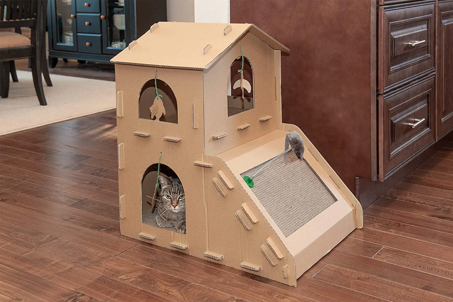 Multi-Level Cardboard Cat House W/ Catnip