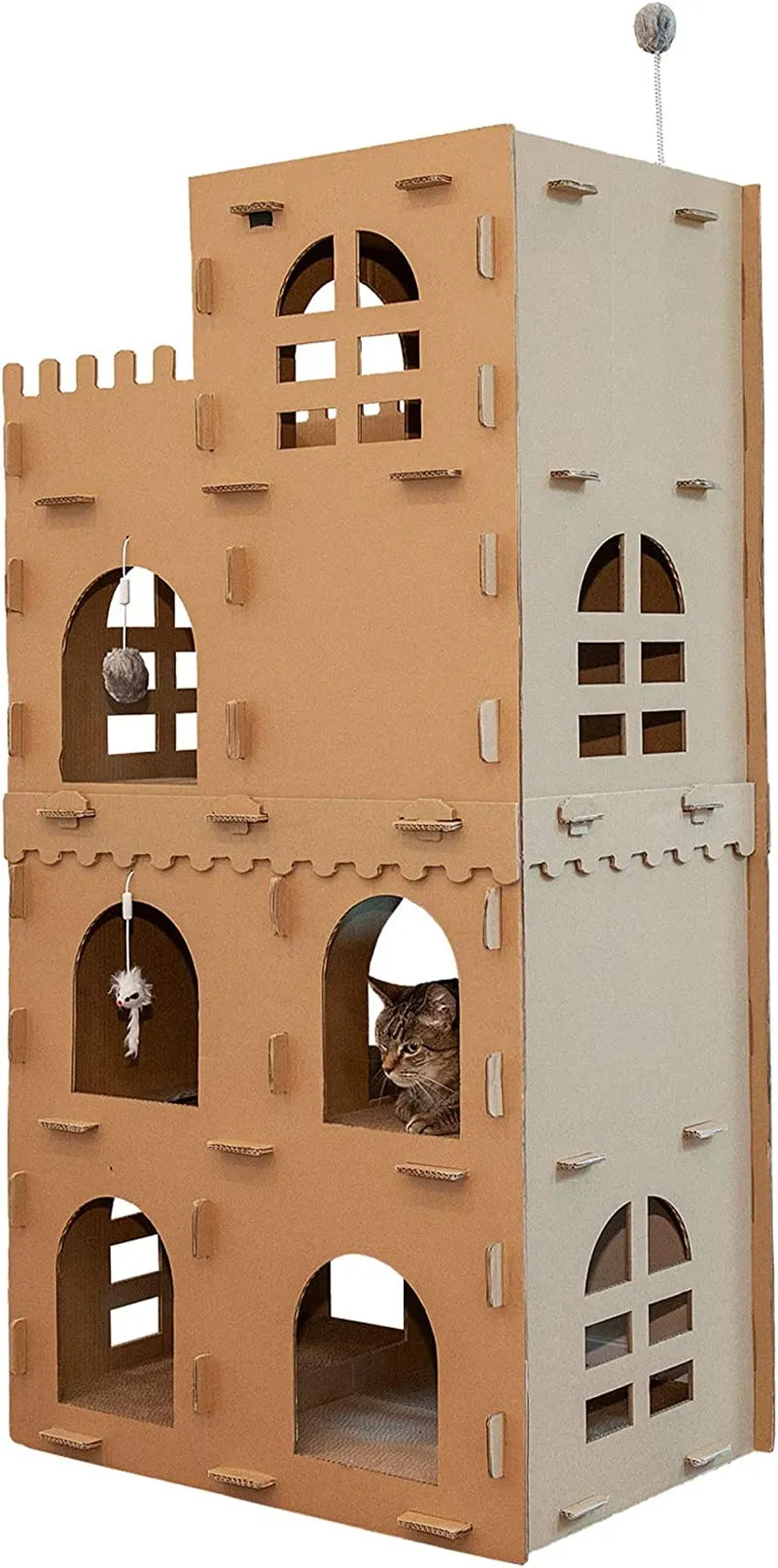 Multi-Level Cardboard Cat House W/ Catnip
