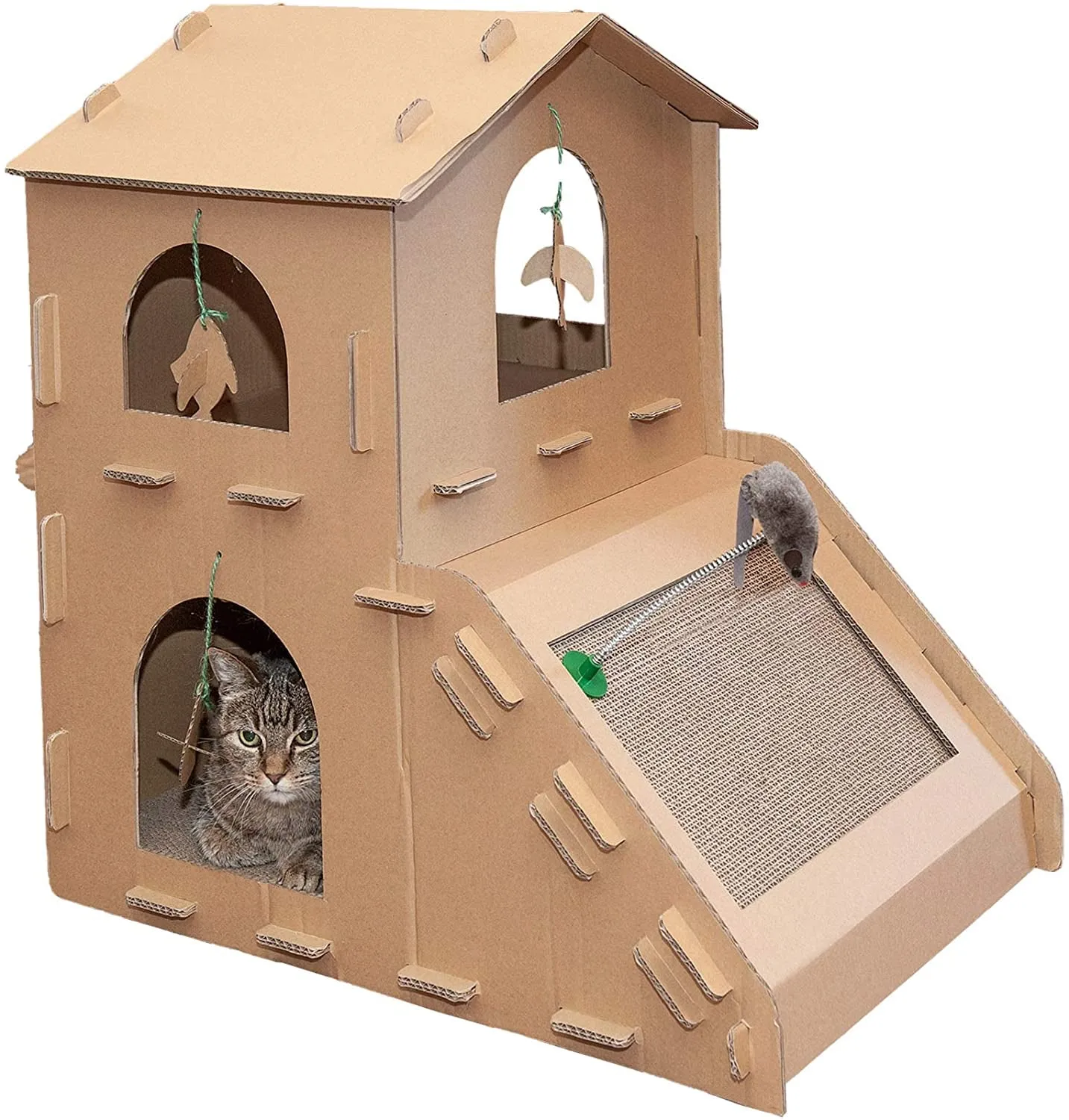 Multi-Level Cardboard Cat House W/ Catnip