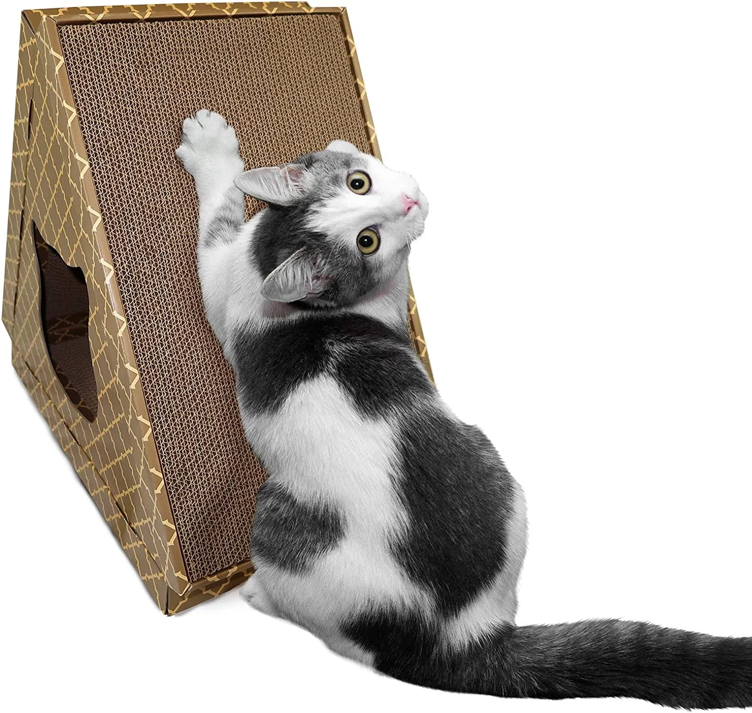 Multi-Level Cardboard Cat House W/ Catnip