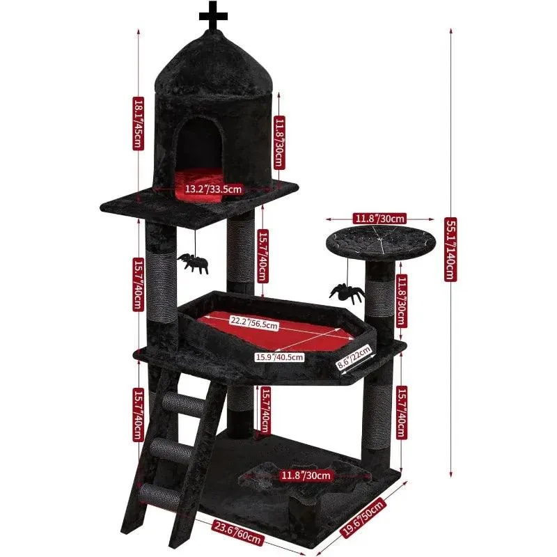 Multi-Level Cat Tower with Spacious Condo