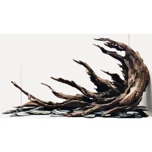 Natural Aquarium Style Décor with Custom Size, Fish & Shrimp Tank Decoration