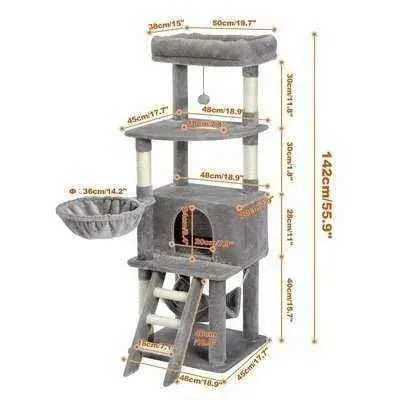 PAWZ Road Deluxe Cat Tree Condo