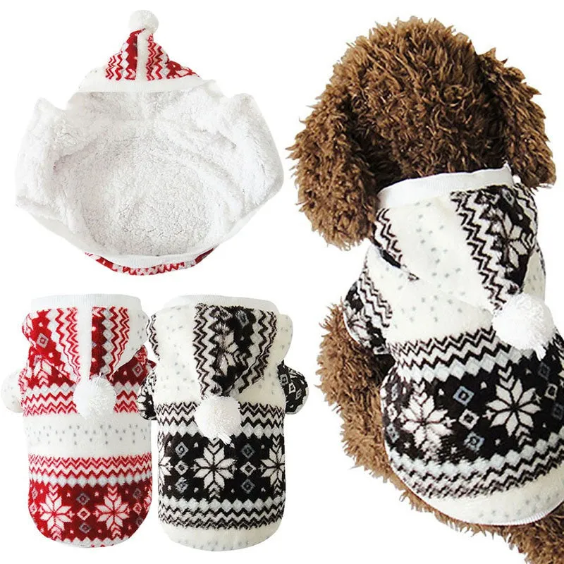 Pet Clothes Cozy Snowflake Soft Dog Clothes