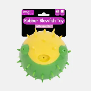 Rubber Puffer Fish Dog Toy With Squeaker