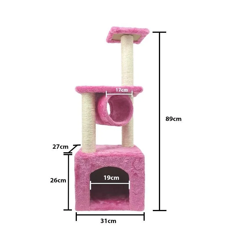 Sin Cheng 3 Tier Cat Scratching Post (Brown)
