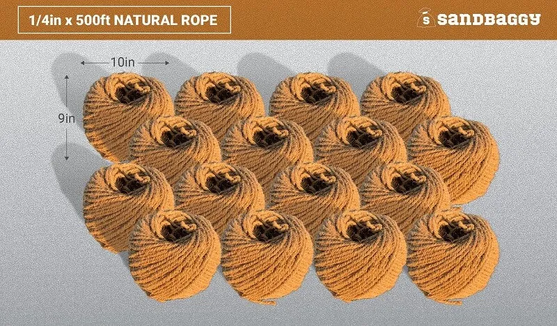 Sisal Rope - 1/4 Inch x 500 Feet [100% Cat Friendly]