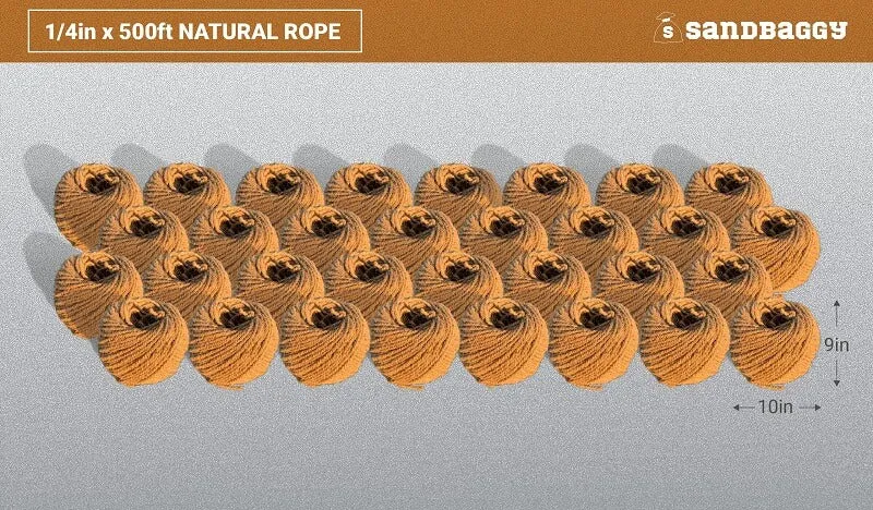 Sisal Rope - 1/4 Inch x 500 Feet [100% Cat Friendly]