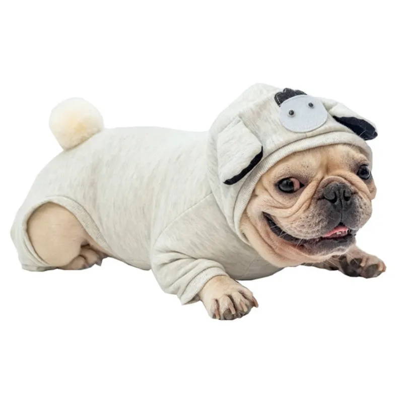 SnugFur French Bulldog Winter Cloth Jumpsuit Pajamas
