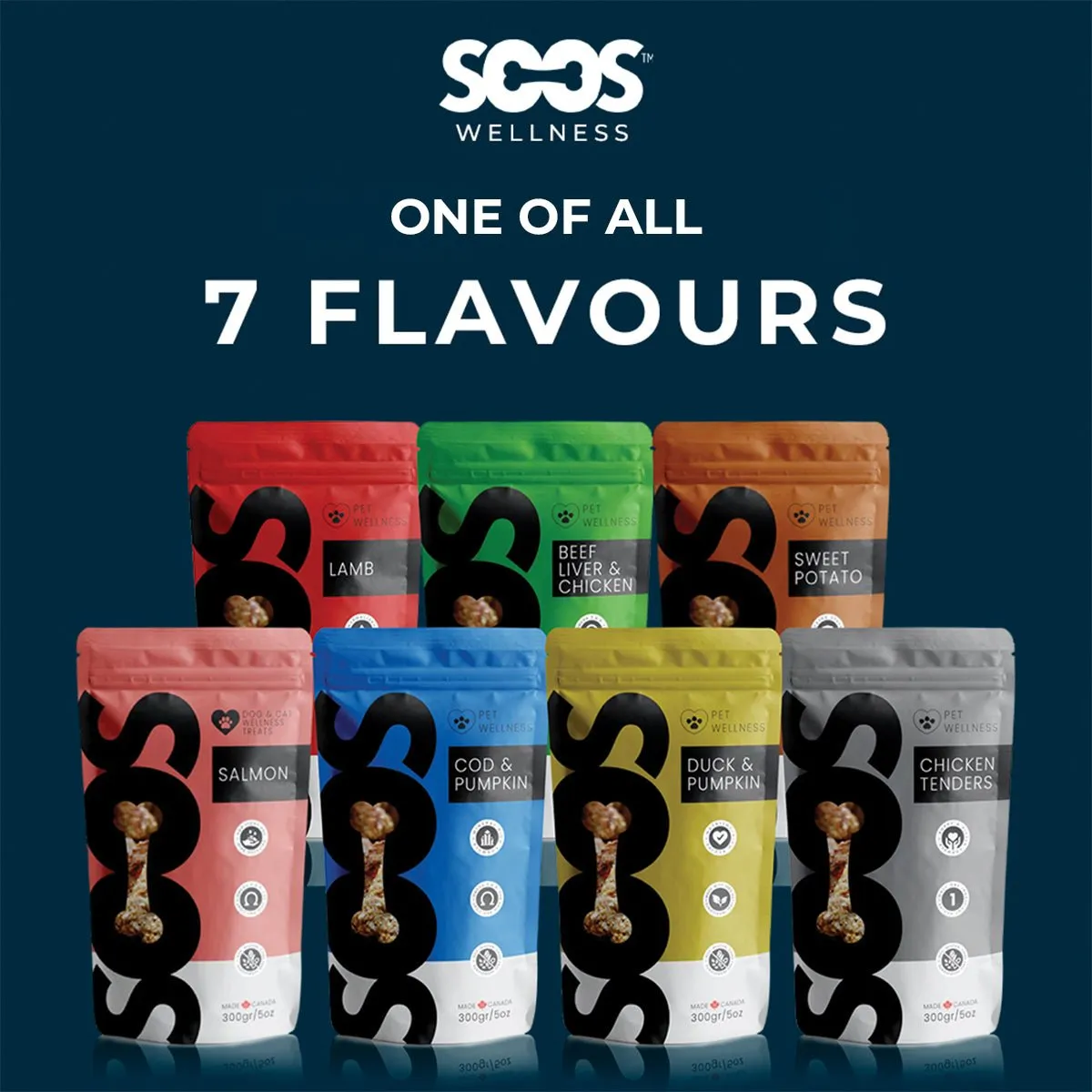 Soos Pets Wellness Treats Combo (All 7 Flavours)