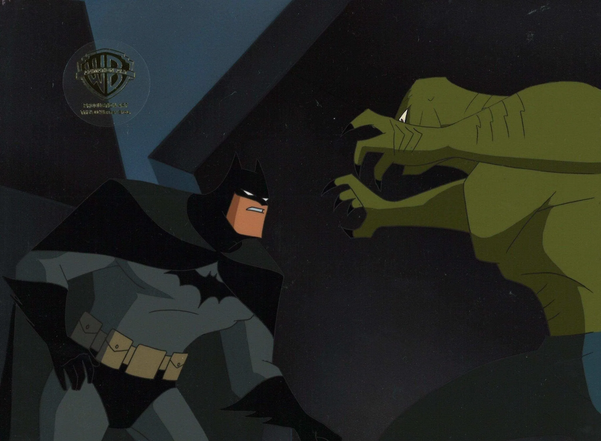 The New Batman Adventures Original Production Cel: Batman and Killer Croc
