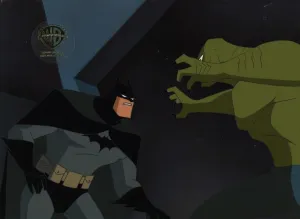 The New Batman Adventures Original Production Cel: Batman and Killer Croc