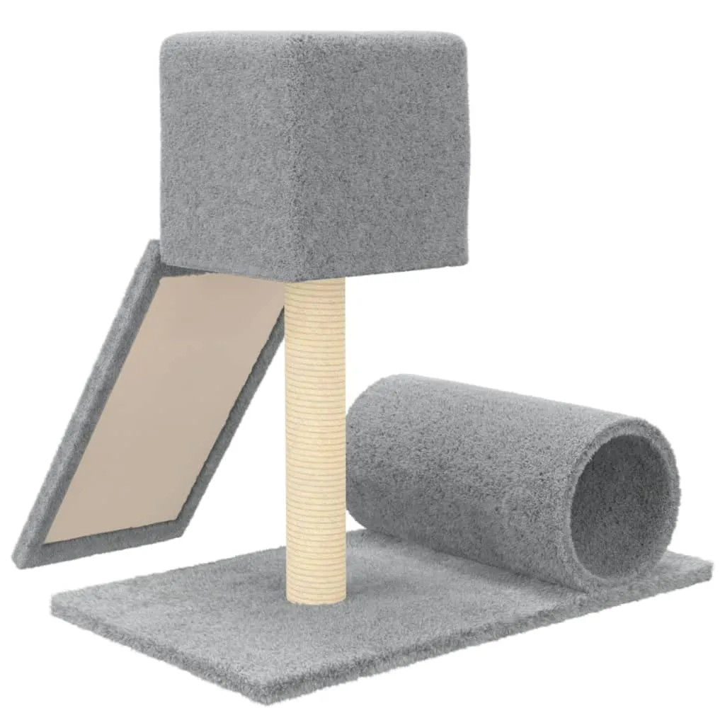 vidaXL Cat Tree with Sisal Scratching Post Light Grey 59 cm