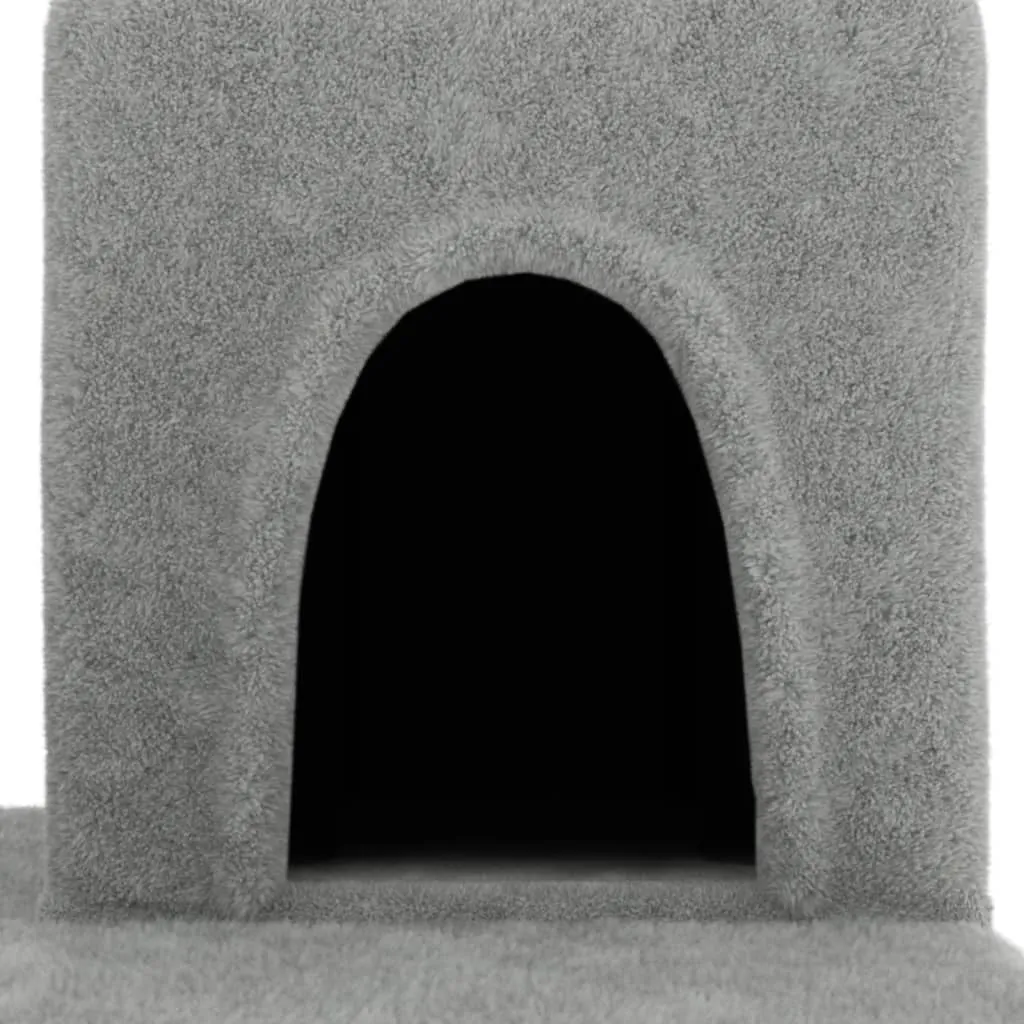 vidaXL Cat Tree with Sisal Scratching Posts Light Grey 154 cm