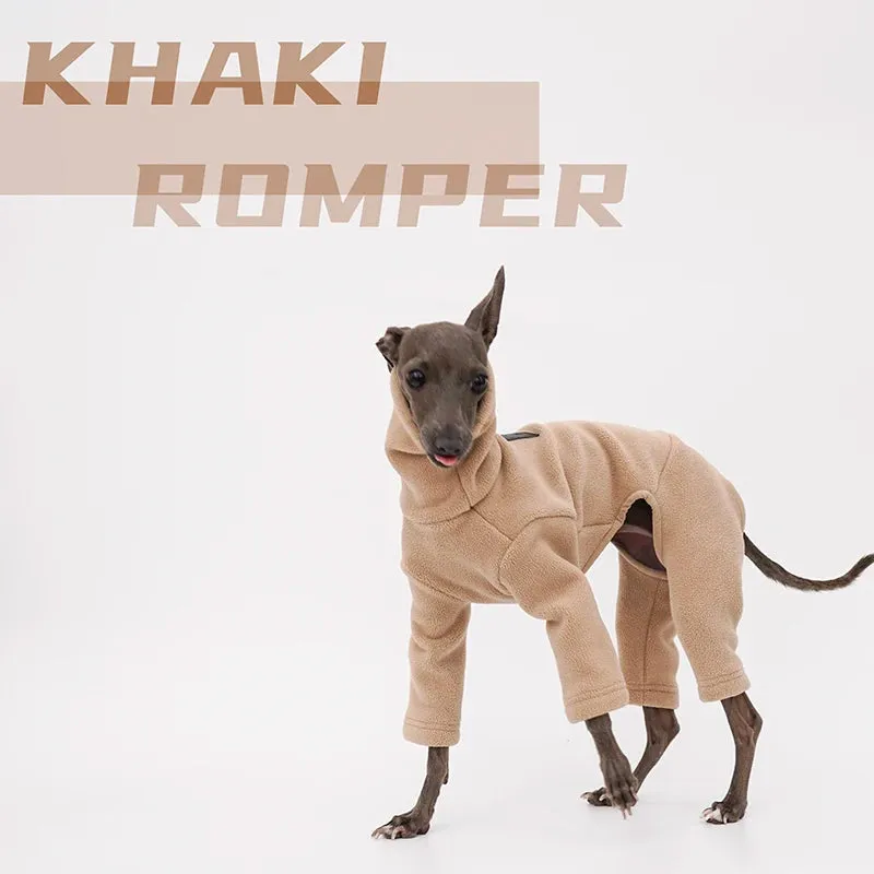 Warm Dog Clothes Whippet Greyhound Clothes Winter Warm Double Sided Polar Fleece Four-legged Dog Jacket High Collar Winter Clothes
